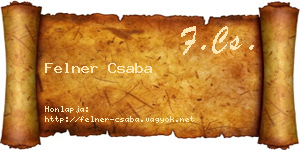 Felner Csaba névjegykártya